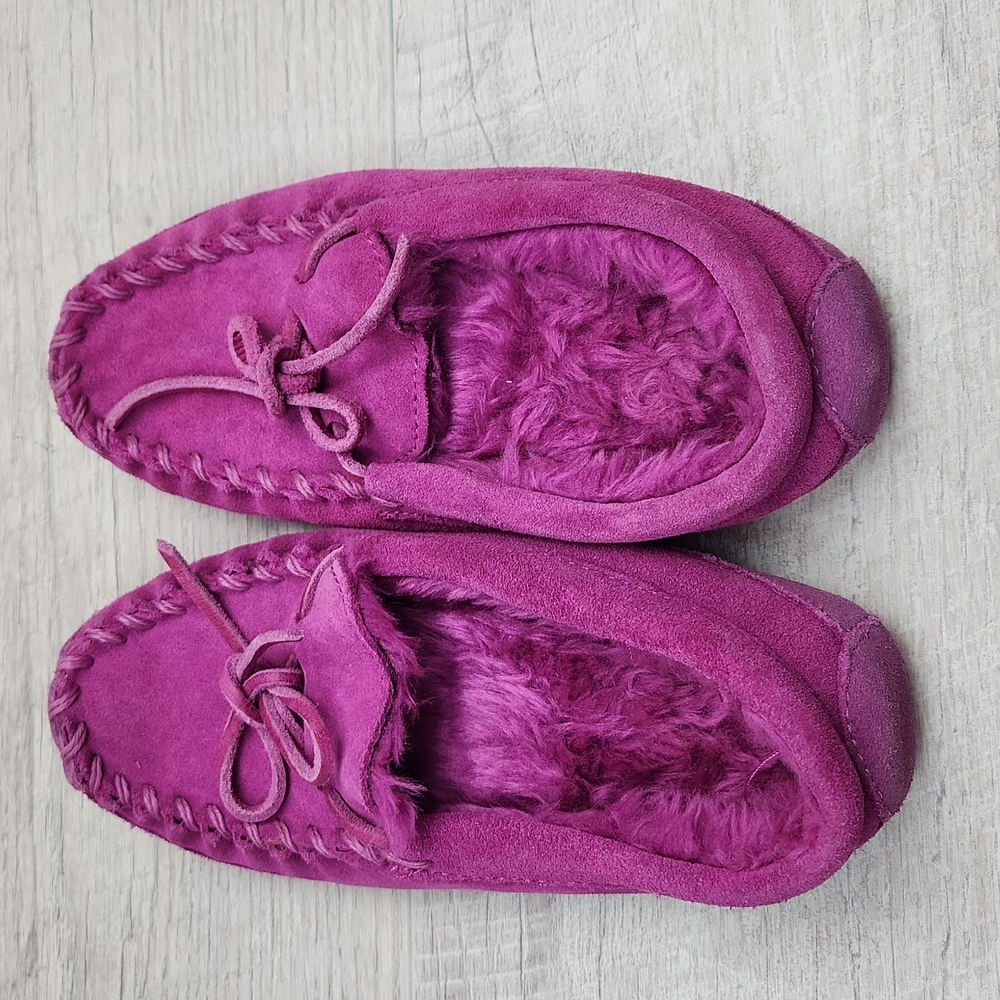 LL Bean Suede Moccasin Slippers